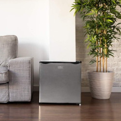 Cecotec Petit Réfrigérateur Mini Bar 46L GrandCooler 20000 SilentCompress Inox E. Hauteur 48,7 cm, Largeur 48 cm, Basse Consomma