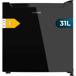 Cecotec mini frigo bolero coolmarket tt 31 dual noir glass e.mini réfrigérateur capacité 31l, transformable en réfrigérateur/con