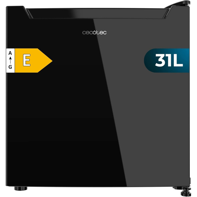 Cecotec mini frigo bolero coolmarket tt 31 dual noir glass e.mini réfrigérateur capacité 31l, transformable en réfrigérateur/con