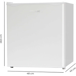Cecotec mini réfrigérateur grandcooler 20000 l silentcompress blanc e. capacité 46l, porte personnalisable, classe énergétique e