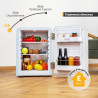 TZS First Austria - Mini Réfrigérateur Rétro 40L silencieux - Petit Minifrigo design vintage avec lumière intérieure et 2 compar