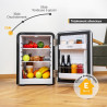 TZS First Austria - Mini Réfrigérateur Rétro 40L silencieux - Petit Minifrigo design vintage avec lumière intérieure et 2 compar