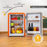 TZS First Austria - Mini Réfrigérateur Rétro 40L silencieux - Petit Minifrigo design vintage avec lumière intérieure et 2 compar