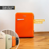 TZS First Austria - Mini Réfrigérateur Rétro 40L silencieux - Petit Minifrigo design vintage avec lumière intérieure et 2 compar