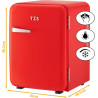 TZS First Austria - Mini Réfrigérateur Rétro 40L silencieux - Petit Minifrigo design vintage avec lumière intérieure et 2 compar