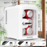 Duronic MFW4 WE Mini réfrigérateur 42W 4 litres Jusqu’à 6 cannettes Congélateur pour snacks boisson lait maternel cosmétique méd