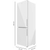 Cecotec réfrigérateur combiné bolero coolmarket combi 250 blanc glass e. capacité de 250 l, total no frost, multi airflow, tiroi