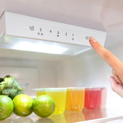 Cecotec réfrigérateur combiné bolero coolmarket combi 250 blanc glass e. capacité de 250 l, total no frost, multi airflow, tiroi