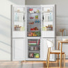 Cecotec réfrigérateur combiné bolero coolmarket combi 250 blanc glass e. capacité de 250 l, total no frost, multi airflow, tiroi