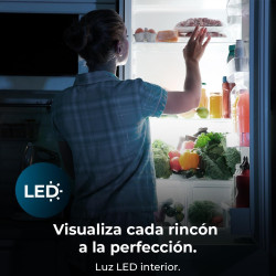 Cecotec réfrigérateur combiné bolero coolmarket combi 250 blanc glass e. capacité de 250 l, total no frost, multi airflow, tiroi
