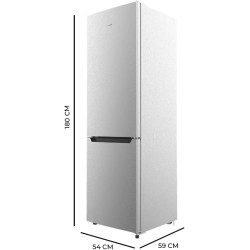 Cecotec Réfrigérateur Combi 2 Portes Bolero CoolMarket Combi 250 Inox E. 250 L, Hauteur 180 cm et 55 cm de Largeur, Basse Consom