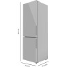 Cecotec réfrigérateur combiné bolero coolmarket combi 250 gris glass e. réfrigérateur verre gris, 250l, total no frost, classe e