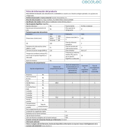 Cecotec réfrigérateur combiné bolero coolmarket combi 250 gris glass e. réfrigérateur verre gris, 250l, total no frost, classe e