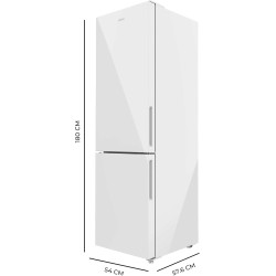 Cecotec réfrigérateur combiné bolero coolmarket combi 250 blanc glass d. réfrigérateur verre blanc, 250l, inverter plus, total n