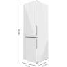 Cecotec réfrigérateur combiné bolero coolmarket combi 250 blanc glass d. réfrigérateur verre blanc, 250l, inverter plus, total n