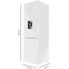 Cecotec réfrigérateur combiné bolero coolmarket combi 250 wd blanc glass d. inverter plus, no frost, multi airflow. distributeur