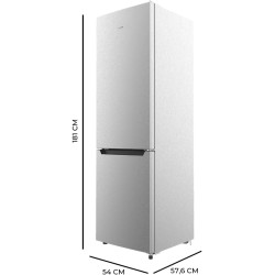 Cecotec Frigorífico Combi 2 Puertas Bolero CoolMarket Combi 250 Inox D. 250 L, Altura 180 cm y 55 cm de Ancho, Bajo Consumo, Sis