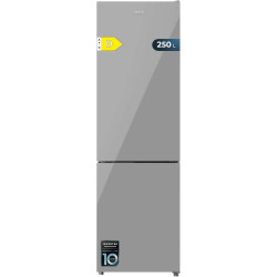 Cecotec réfrigérateur combiné bolero coolmarket combi 250 gris glass d. capacité de 250 l, total no frost, compresseur inverter 