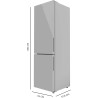 Cecotec réfrigérateur combiné bolero coolmarket combi 250 gris glass d. capacité de 250 l, total no frost, compresseur inverter 