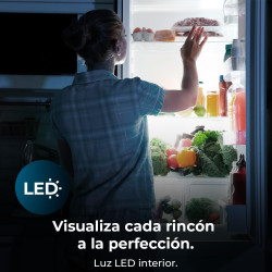 Cecotec réfrigérateur combiné bolero coolmarket combi 250 gris glass d. capacité de 250 l, total no frost, compresseur inverter 