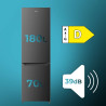 Cecotec Réfrigérateur combiné Bolero CoolMarket Combi 250 Dark D. Capacité de 250L, classe D, compresseur Inverter, Total No Fro