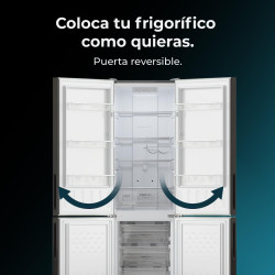 Cecotec Réfrigérateur combiné Bolero CoolMarket Combi 250 Dark D. Capacité de 250L, classe D, compresseur Inverter, Total No Fro