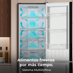 Cecotec Réfrigérateur combiné Bolero CoolMarket Combi 250 Dark D. Capacité de 250L, classe D, compresseur Inverter, Total No Fro