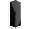 Cecotec réfrigérateur combiné bolero coolmarket 250l noir glass d. frigorifique classe d, inverter plus, no frost, multi airflow