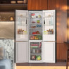 Cecotec réfrigérateur combiné bolero coolmarket 250l noir glass d. frigorifique classe d, inverter plus, no frost, multi airflow