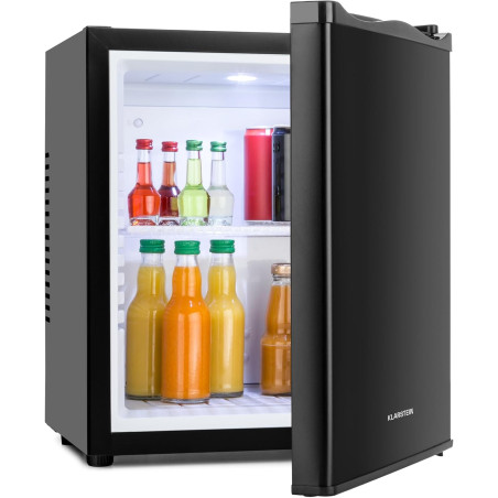 KLARSTEIN Petit Frigo de Chambre de 23L pour Snacks et Boissons, Top Silencieux, Mini Bar, avec Étagères Réglables Camping, Cosm