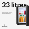 KLARSTEIN Petit Frigo de Chambre de 23L pour Snacks et Boissons, Top Silencieux, Mini Bar, avec Étagères Réglables Camping, Cosm