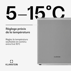 KLARSTEIN Mini Frigo de Chambre de 30L pour Snacks et Boissons, Petit Frigo Top Silencieux, Mini Bar, Petit Réfrigérateur Campin