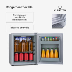 KLARSTEIN Mini Frigo de Chambre de 30L pour Snacks et Boissons, Petit Frigo Top Silencieux, Mini Bar, Petit Réfrigérateur Campin
