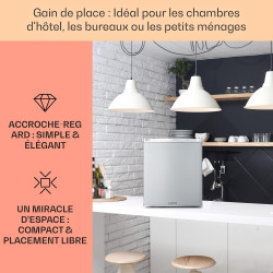 KLARSTEIN Mini Frigo de Chambre de 38L pour Boissons et Bieres, Petit Frigo Silencieux, Mini Bar Intérieur/Ext, Petit Refrigerat