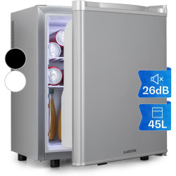 KLARSTEIN Mini Frigo de Chambre de 45L pour Boissons et Bieres, Petit Frigo Silencieux, Mini Bar Intérieur/Ext, Petit Refrigerat
