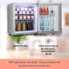 KLARSTEIN Mini Frigo de Chambre de 45L pour Boissons et Bieres, Petit Frigo Silencieux, Mini Bar Intérieur/Ext, Petit Refrigerat