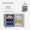 KLARSTEIN Petit Frigo de Chambre 40L pour Snacks et Boissons, Silencieux, Mini Bar, Réfrigérateur Camping et Cosmétique, Étagère