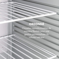 KLARSTEIN Petit Frigo de Chambre 40L pour Snacks et Boissons, Silencieux, Mini Bar, Réfrigérateur Camping et Cosmétique, Étagère