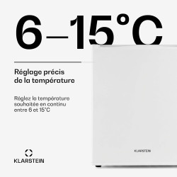KLARSTEIN Mini Frigo de Chambre de 40L pour Snacks et Boissons, Petit Frigo Top Silencieux, Mini Bar, Petit Réfrigérateur Campin