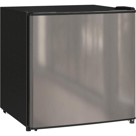 HOMCOM Réfrigérateur congélateur 46 L, mini frigo 41,5L+4,5L, silencieux, porte réversible, thermostats réglables, pelle et bac 