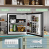 HOMCOM Réfrigérateur congélateur 46 L, mini frigo 41,5L+4,5L, silencieux, porte réversible, thermostats réglables, pelle et bac 