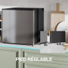 HOMCOM Réfrigérateur congélateur 46 L, mini frigo 41,5L+4,5L, silencieux, porte réversible, thermostats réglables, pelle et bac 