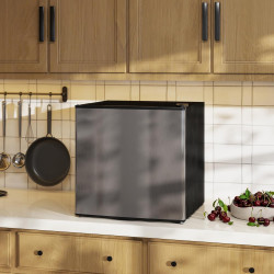 HOMCOM Réfrigérateur congélateur 46 L, mini frigo 41,5L+4,5L, silencieux, porte réversible, thermostats réglables, pelle et bac 
