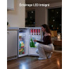 Upstreman 85 Litres Petit Frigo, Éclairage Intétré, Thermostat Réglable, Bac à Légumes, Silencieux, Porte Réversible, Petit Frig