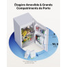 Upstreman 85 Litres Petit Frigo, Éclairage Intétré, Thermostat Réglable, Bac à Légumes, Silencieux, Porte Réversible, Petit Frig