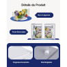Upstreman 85 Litres Petit Frigo, Éclairage Intétré, Thermostat Réglable, Bac à Légumes, Silencieux, Porte Réversible, Petit Frig
