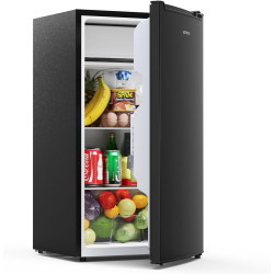Upstreman 85 Litres Petit Frigo, Éclairage Intétré, Thermostat Réglable, Bac à Légumes, Silencieux, Porte Réversible, Petit Frig