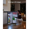 Upstreman 85 Litres Petit Frigo, Éclairage Intétré, Thermostat Réglable, Bac à Légumes, Silencieux, Porte Réversible, Petit Frig