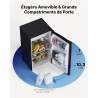 Upstreman 85 Litres Petit Frigo, Éclairage Intétré, Thermostat Réglable, Bac à Légumes, Silencieux, Porte Réversible, Petit Frig