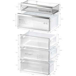 Bosch KGN49AIBT, Série 6, Réfrigérateur combiné pose-libre, 440 L, 203 x 70 (H x L), Inox anti trace de doigts